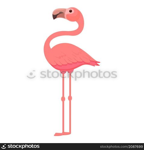 Pretty flamingo icon cartoon vector. Tropical bird. Cute pink summer animal. Pretty flamingo icon cartoon vector. Tropical bird