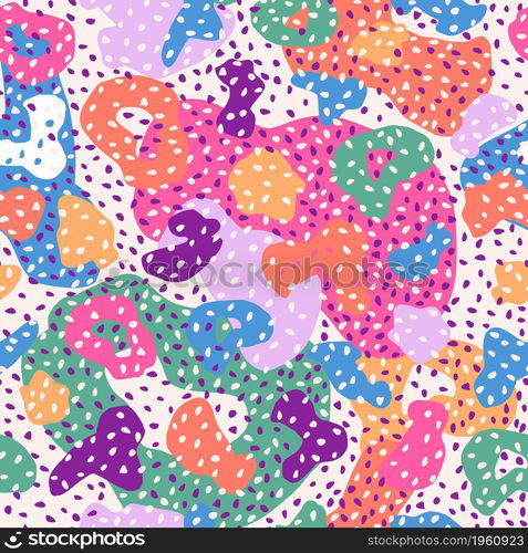 Pretty rainbow leopard seamless pattern. Abstract cheetah fur wallpaper. Funny shapes backdrop. Colorful animal skin background. Design for kids fabric , textile print, surface, wrapping, cover. Pretty rainbow leopard seamless pattern. Abstract cheetah fur wallpaper. Funny shapes backdrop. Colorful animal skin background.