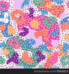 Pretty rainbow leopard seamless pattern. Abstract cheetah fur wallpaper. Funny shapes backdrop. Colorful animal skin background. Design for kids fabric , textile print, surface, wrapping, cover. Pretty rainbow leopard seamless pattern. Abstract cheetah fur wallpaper. Funny shapes backdrop. Colorful animal skin background.