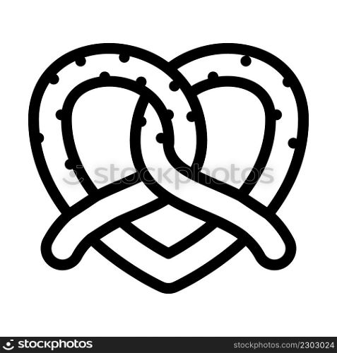 pretzel bakery food line icon vector. pretzel bakery food sign. isolated contour symbol black illustration. pretzel bakery food line icon vector illustration