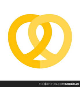 pretzel, icon on isolated background