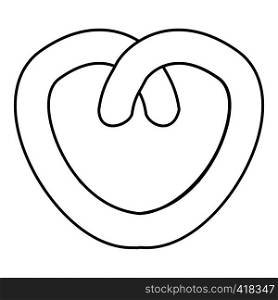 Pretzel icon. Outline illustration of pretzel vector icon for web. Pretzel icon , outline style