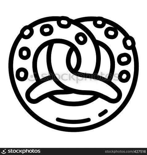 Pretzel icon. Outline pretzel vector icon for web design isolated on white background. Pretzel icon, outline style