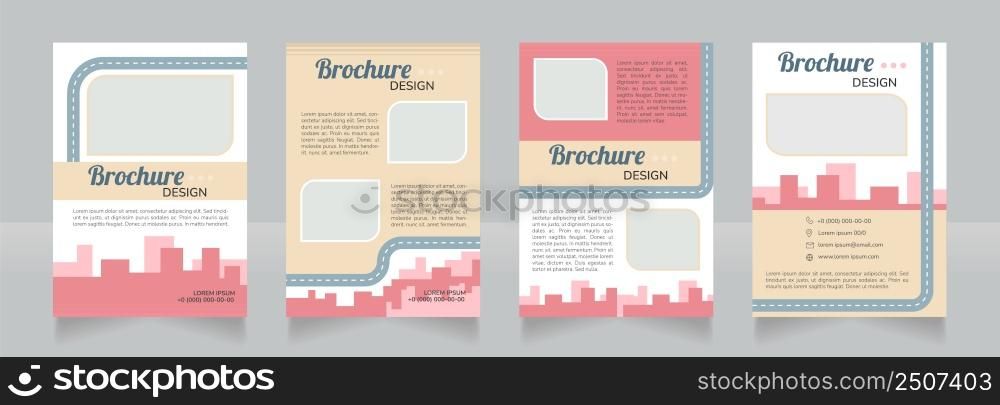 Prevent climate change blank brochure design. Template set with copy space for text. Premade corporate reports collection. Editable 4 paper pages. Lobster Regular, Nunito SemiBold, Light fonts used. Prevent climate change blank brochure design