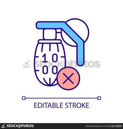Prevent digital attack RGB color icon. Fighting misinformation. Avoid misleading. Information warfare. Isolated vector illustration. Simple filled line drawing. Editable stroke. Arial font used. Prevent digital attack RGB color icon