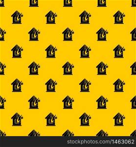 Preventing fire pattern seamless vector repeat geometric yellow for any design. Preventing fire pattern vector