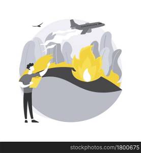 Prevention of wildfire abstract concept vector illustration. Forest and grass fire, conflagration safety engineering, wildfire prevention, firefighting service, save wildlife abstract metaphor.. Prevention of wildfire abstract concept vector illustration.