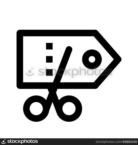 price cut, icon on isolated background