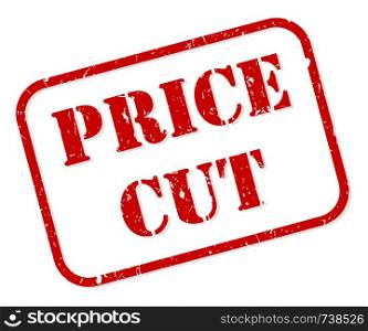 Price cut red rubber stamp vector isolated