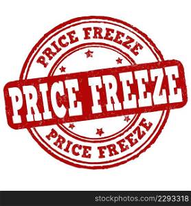 Price freeze grunge rubber st&on white background, vector illustration