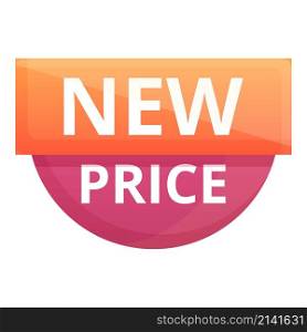 Price icon cartoon vector. New tag. Sale label. Price icon cartoon vector. New tag