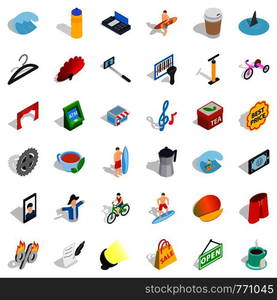 Price icons set. Isometric style of 36 price vector icons for web isolated on white background. Price icons set, isometric style