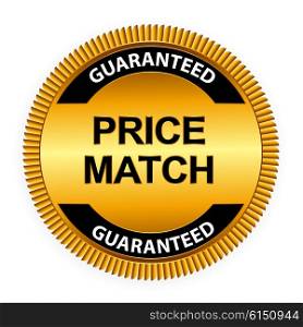 Price Match Guarantee Gold Label Sign Template Vector Illustration EPS10. Price Match Guarantee Gold Label Sign Template Vector Illustrati