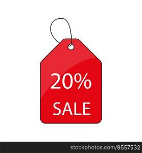 Price tag. Discount promotion. Sale 20 percent label. Vector illustration. EPS 10. Stock image.. Price tag. Discount promotion. Sale 20 percent label. Vector illustration. EPS 10.