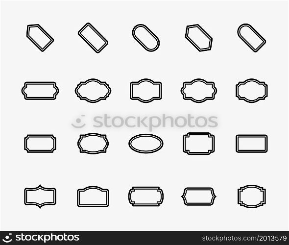 price tag icon vector line style