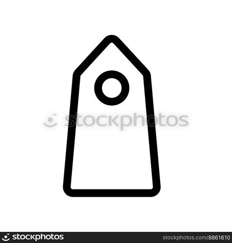 Price tag line icon isolated on white background. Black flat thin icon on modern outline style. Linear symbol and editable stroke. Simple and pixel perfect stroke vector illustration.