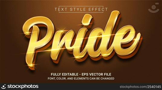 Pride Text Style Effect. Editable Graphic Text Template.