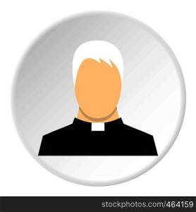 Priest icon in flat circle isolated vector illustration for web. Priest icon circle