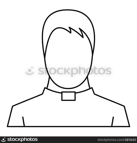 Priest icon. Outline illustration of priest vector icon for web. Priest icon, outline style