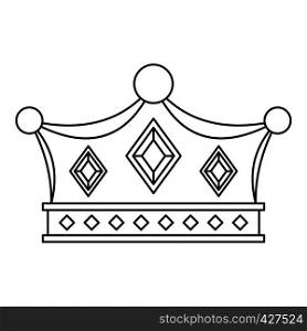 Prince crown icon. Outline illustration of prince crown vector icon for web. Prince crown icon, outline style