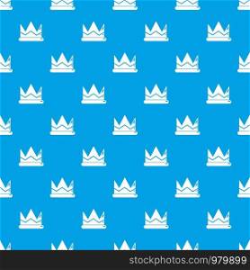 Prince crown pattern vector seamless blue repeat for any use. Prince crown pattern vector seamless blue