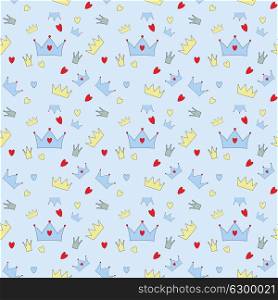 Prince Seamless Pattern Background Vector Illustration. EPS10. Prince Seamless Pattern Background Vector Illustration.