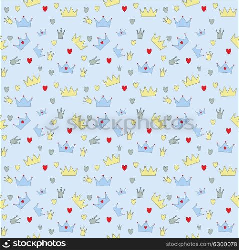 Prince Seamless Pattern Background Vector Illustration. EPS10. Prince Seamless Pattern Background Vector Illustration.