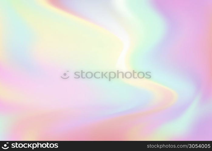 Princess background, soft pink dawn made in realistic style with clipping mask. Fantasy unicorn sky pearlescent backdrop. Cute unusual holographic wallpaper. Bright vector design.