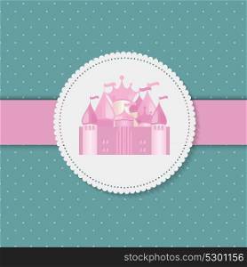 Princess Background with Castle Vector Illustration EPS10. Princess Background with Castle Vector Illustration