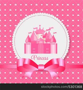 Princess Background with Castle Vector Illustration EPS10. Princess Background with Castle Vector Illustration