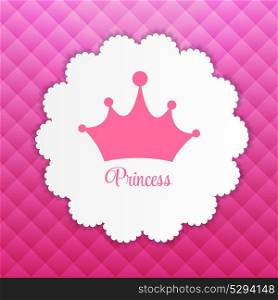Princess Background with Crown Vector Illustration EPS10. Princess Background with Crown Vector Illustration
