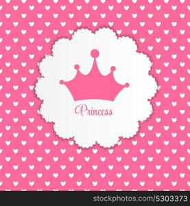 Princess Background with Crown Vector Illustration EPS10. Princess Background with Crown Vector Illustration