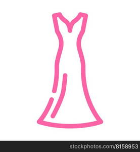 princess bride dress color icon vector. princess bride dress sign. isolated symbol illustration. princess bride dress color icon vector illustration