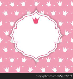 Princess Crown Background Vector Illustration.