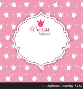 Princess Crown Background Vector Illustration. EPS 10