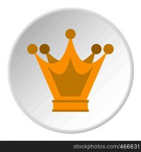 Princess crown icon in flat circle isolated on white background vector illustration for web. Princess crown icon circle