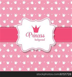 Princess Crown on Background Vector Illustration. EPS10. Princess Crown Background Vector Illustration.