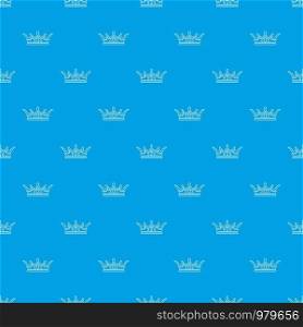 Princess crown pattern vector seamless blue repeat for any use. Princess crown pattern vector seamless blue