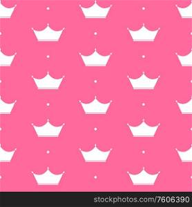 Princess Crown Seamless Pattern Background Vector Illustration. EPS10. Princess Crown Seamless Pattern Background Vector Illustration.
