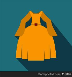 Princess dress icon. Flat illustration of princess dress vector icon for web. Princess dress icon, flat style