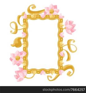 Princess frame with hearts and crowns. Stylized decoration children photography.. Princess frame with hearts and crowns.