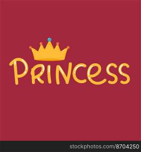 Princess pink title. Design element for girls. Princess pink title. Design element for girls.