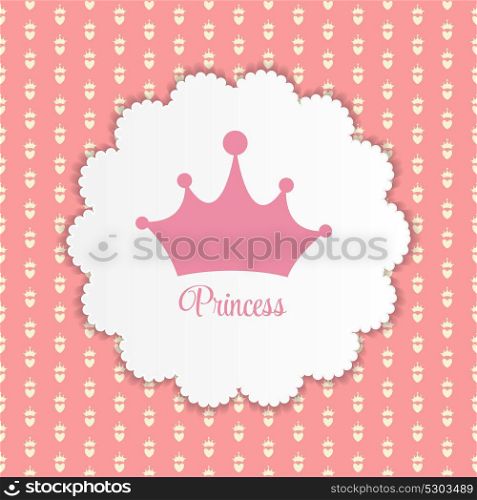 Princess Seamless Pattern Background Vector Illustration EPS10. Princess Seamless Pattern Background Vector Illustration