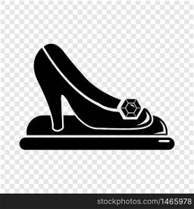 Princess shoes icon. Simple illustration of princess shoes vector icon for web. Princess shoes icon, simple black style