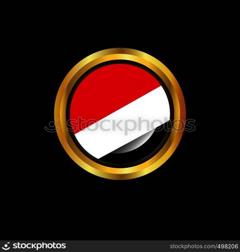 Principality of Sealand flag Golden button