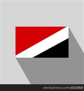 Principality of Sealand flag Long Shadow design vector