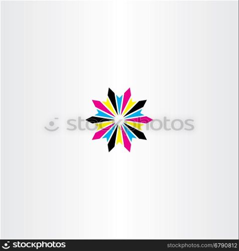 print cmyk abstract logo icon