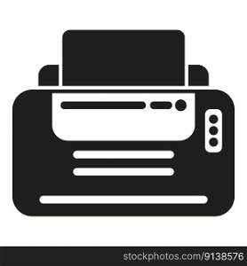 Print color icon simple vector. Digital printer. Copy paper. Print color icon simple vector. Digital printer