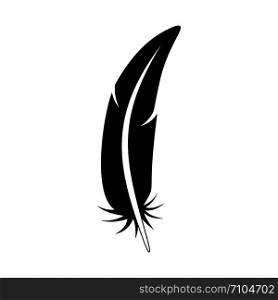 Print feather icon. Simple illustration of print feather vector icon for web design isolated on white background. Print feather icon, simple style