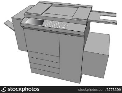 print machine isolated on a hite background